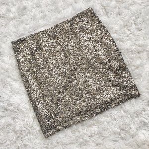 Gold sequin miniskirt